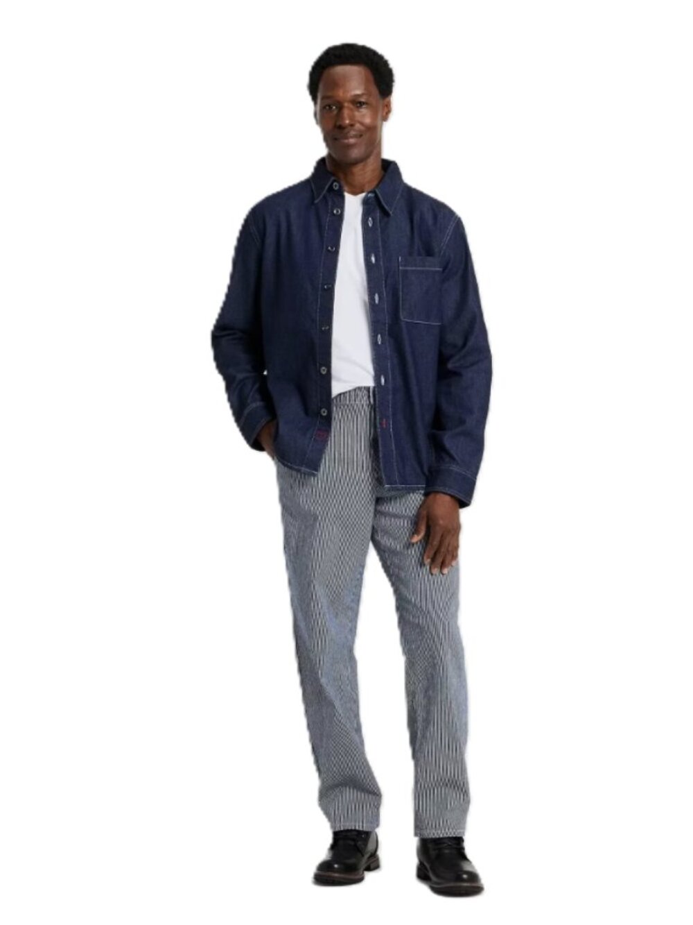 Goodfellow & Co Men's Blue Denim Overshirt (Large)